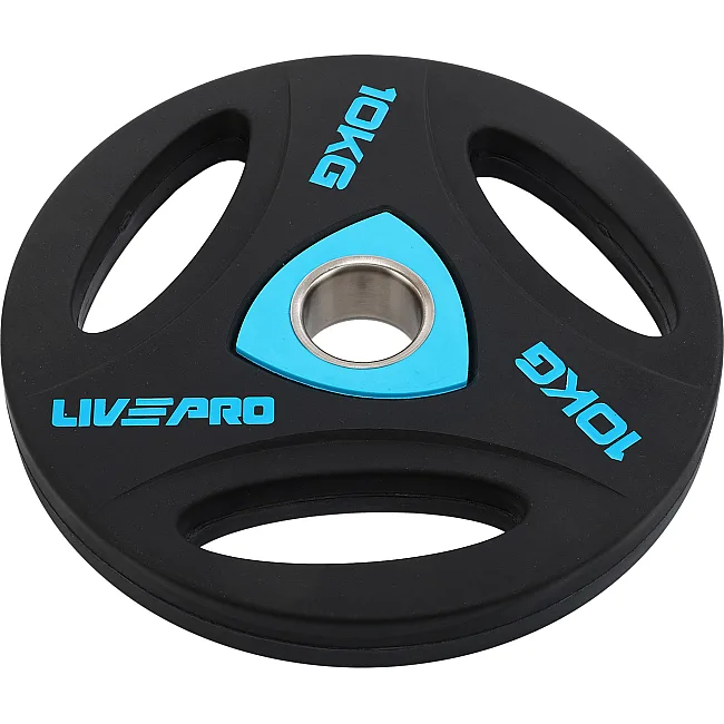 Блин для штанги полиуретановый
 LiveUp LP8020-10 ø51мм 10кг