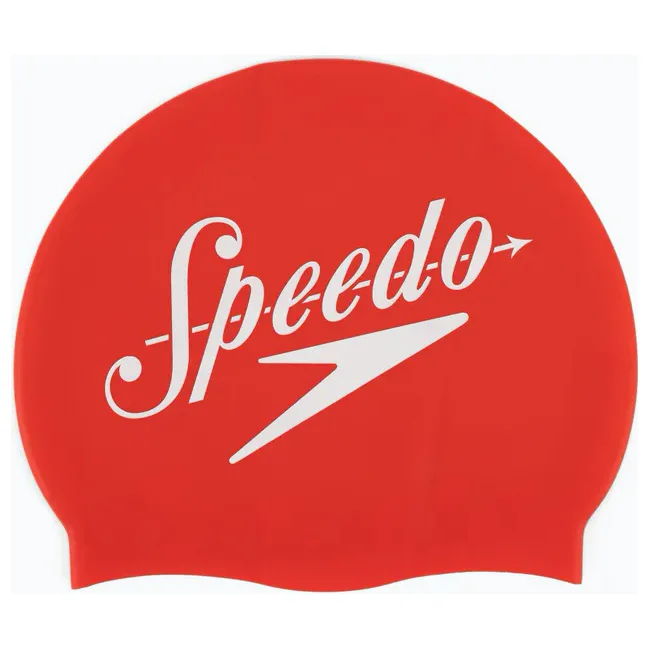 Шапка для плавання Speedo SLOGAN PRT CAP AU червоний, білий OSFM