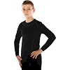 Термофутболка з довгим рукавом для активного спорту дитяча ZELART CO-7307 11-14 років 146-164 см (Чорний-сірий)