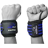Кистьові бинти PowerPlay 3081 Gym WristT Wraps Чорно-Сині