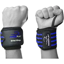 Кистевые бинты PowerPlay 3081 Gym WristT Wraps Черно-Синие