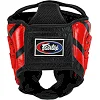 Тренировочный шлем для бокса кожа
 FAIRTEX
 BO-0614 (Красный-черный)