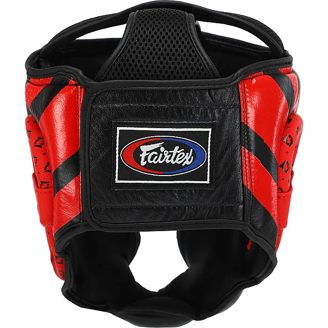 Тренировочный шлем для бокса кожа
 FAIRTEX
 BO-0614 (Красный-черный)
