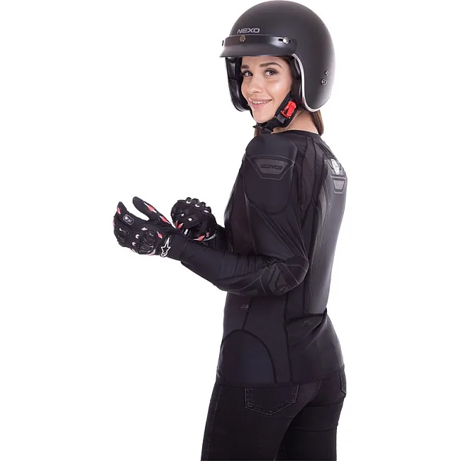 Моточерепаха компрессионная женская SCOYCO Hermes Body armor AM03W (Черный)