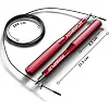 Скакалка скоростная на подшипниках алюминиевая PowerPlay 4207 Elite Jump Rope Красная (3m.)