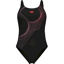 Купальник закрытый для женщин Arena RIPPLES SWIMSUIT U BACK B черный