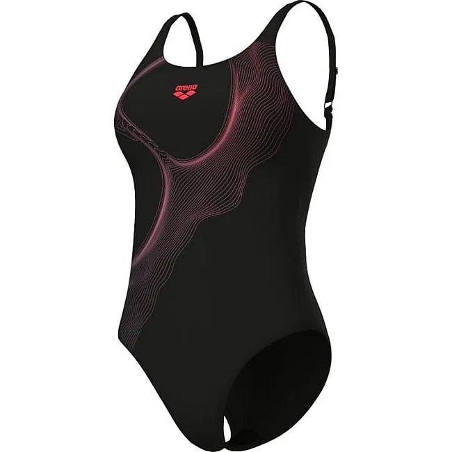 Купальник закрытый для женщин Arena RIPPLES SWIMSUIT U BACK B черный
