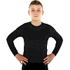 Розпродаж! Термофутболка з довгим рукавом для активного спорту дитяча ZELART CO-7307 11-14 років 146-164 см (Чорний-сірий)