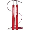 Скакалка скоростная на подшипниках алюминиевая PowerPlay 4207 Elite Jump Rope Красная (3m.)