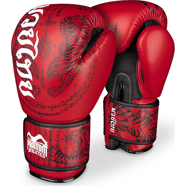 Боксерские перчатки Phantom Muay Thai Red (капа в подарок)
