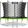 Батут Neo-Sport с внутренней сеткой 8 футов 252 см черно-зеленый