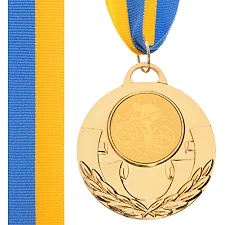 Медаль спортивная с лентой тематическая SP-SPORT AIM Велогонки C-4846-0036 ø5см (Золотой)