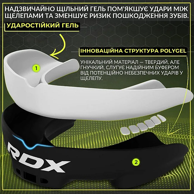 Капа для боксу RDX 3w доросла (вік 12+) Black/White