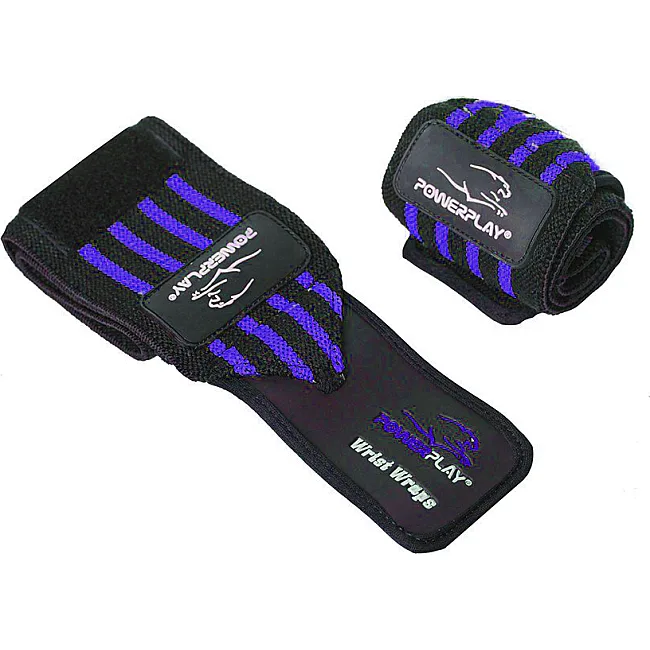 Кистьові бинти PowerPlay 3081 Gym WristT Wraps Чорно-Сині