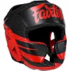 Тренировочный шлем для бокса кожа
 FAIRTEX
 BO-0614 (Красный-черный)