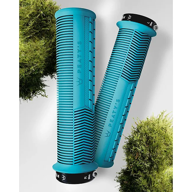 Грипсы Peaty's Monarch Grip Mushroom, Thin 30>32mm, Trail Comfort, Turquoise