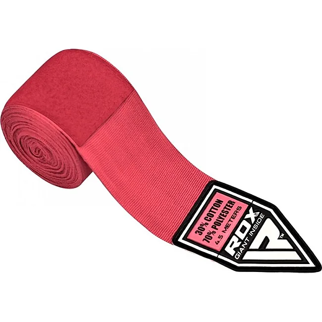Бинты для бокса RDX Fibra Pink (4,5м)