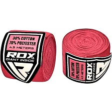 Бинты для бокса RDX Fibra Pink (4,5м)