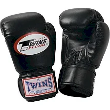 Перчатки для бокса кожа Twins Premium Leather Black