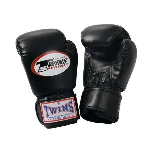 Перчатки для бокса кожа Twins Premium Leather Black