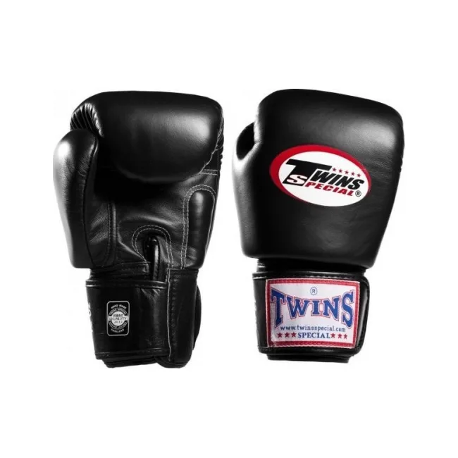 Перчатки для бокса кожа Twins Premium Leather Black