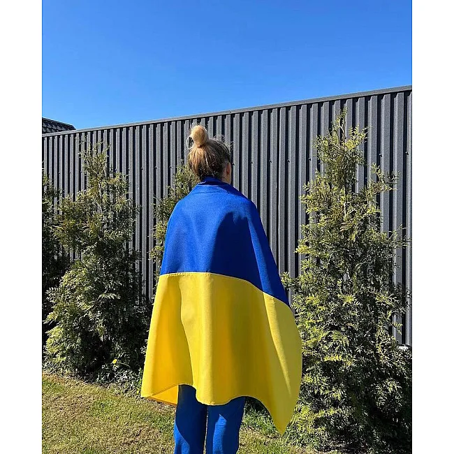 Флаг Украины атлас 90x135 см BK3026