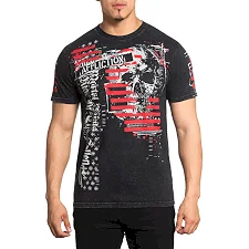 Футболка мужская AFFLICTION Mortal Saints Tee Black Lava Wash