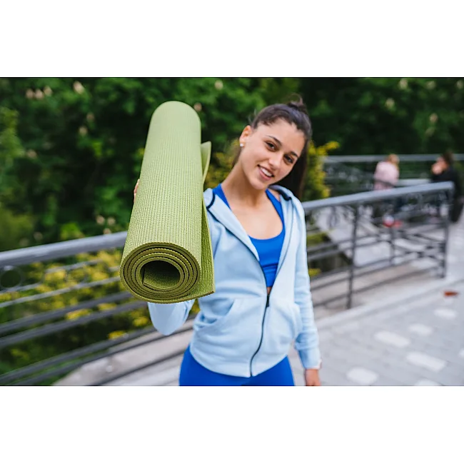 Коврик для фитнеса и йоги POWER SYSTEM PS-4014 PVC Green (173x61x0.6)
