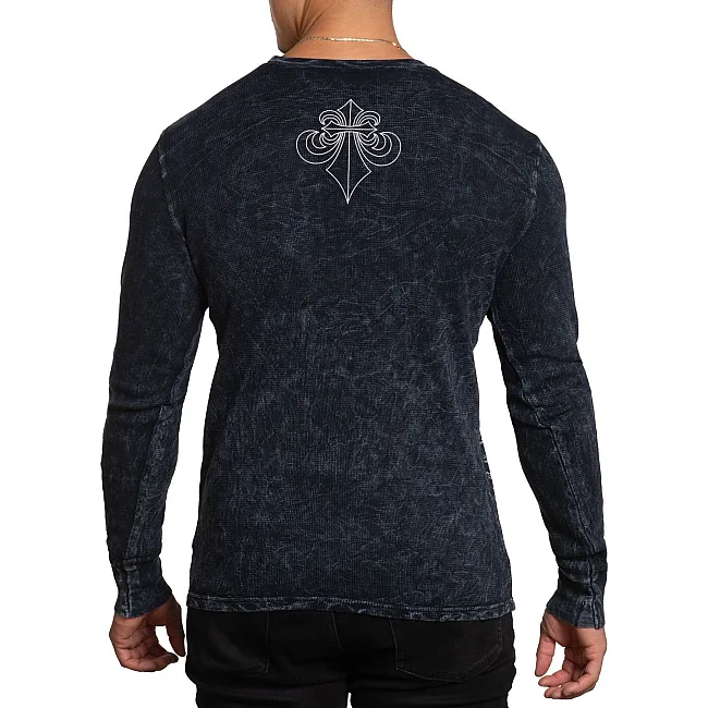 Лонгслив AFFLICTION Black Night Black Lava Wash