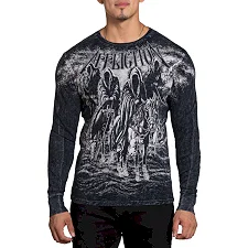 Лонгслив AFFLICTION Black Night Black Lava Wash