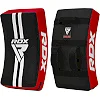 Макивара RDX T1 Curved Kick Shield with Nylon Handles Black Red