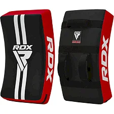 Маківара RDX T1 Curved Kick Shield with Nylon Handles Black Red