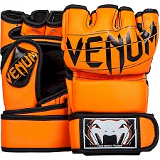 Перчатки ММА Venum Undisputed 2.0 Semi Leather Orange