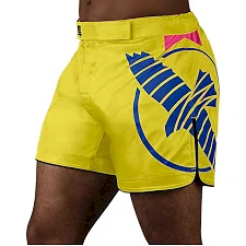 Шорти для ММА HAYABUSA Mid-Thigh Icon Yellow Blue