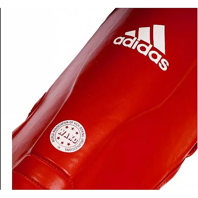 Захист гомілки та стопи з ліцензією WAKO Semi Contact (червоний) ADIDAS WAKOB01