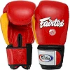 Рукавички для боксу шкіра FAIRTEX FTX065 (Червоно-жовтий)