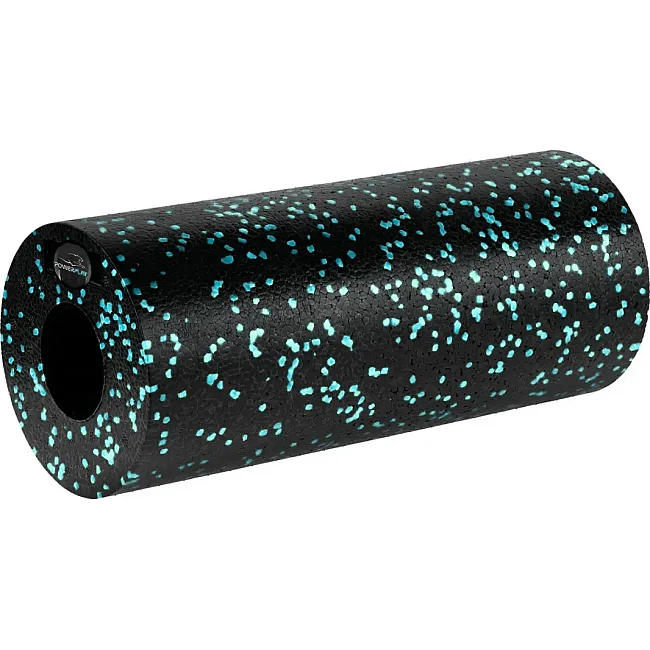 Массажный ролик (роллер) гладкий PowerPlay PP-4348 2 in 1 EPP Foam Roller Черно/Голубой (33x14см.)