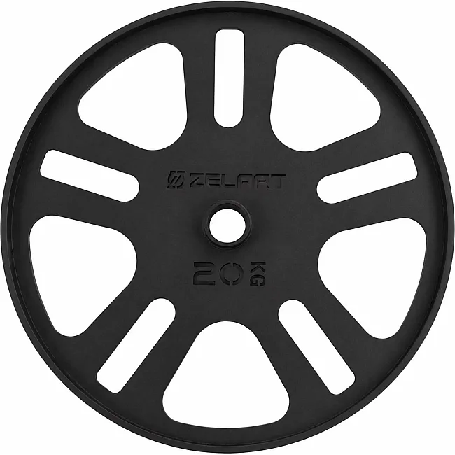 Блины диски стальные для становой тяги Deadlift Pulling Weight Plates ZELART TA-6992-20 (Черный)