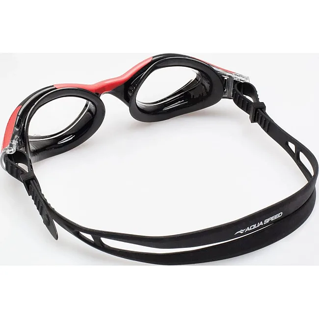 Очки для плавания Aqua Speed AQUILO 62650 черный, красный One Size