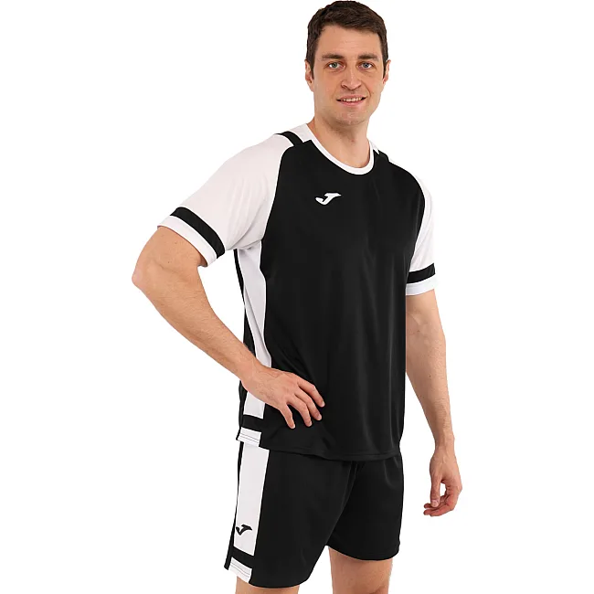 Футбольна форма комплект футболка та шорти JOMA LIDER 104285-102 4 (Чорний-білий)