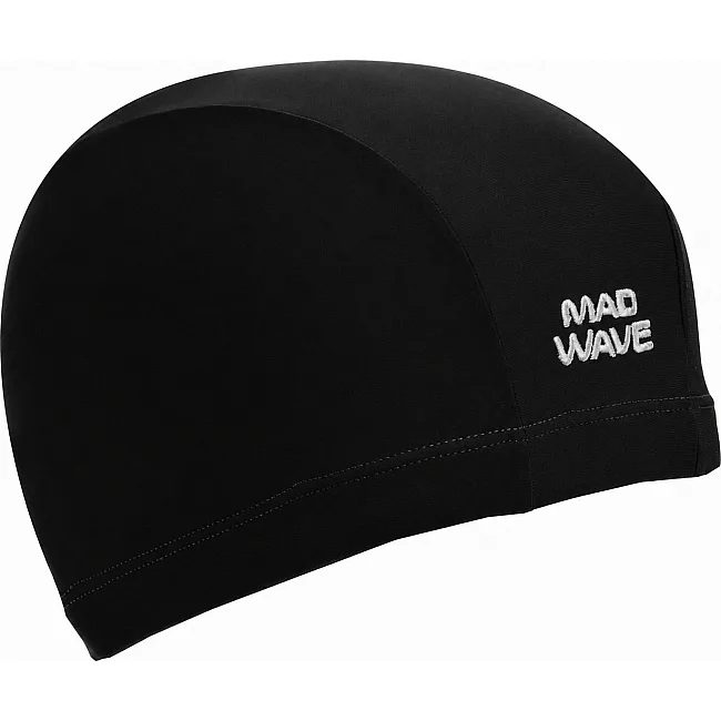 Шапочка для бассейна текстильная MADWAVE Adult Lycra M052501 (Черный)