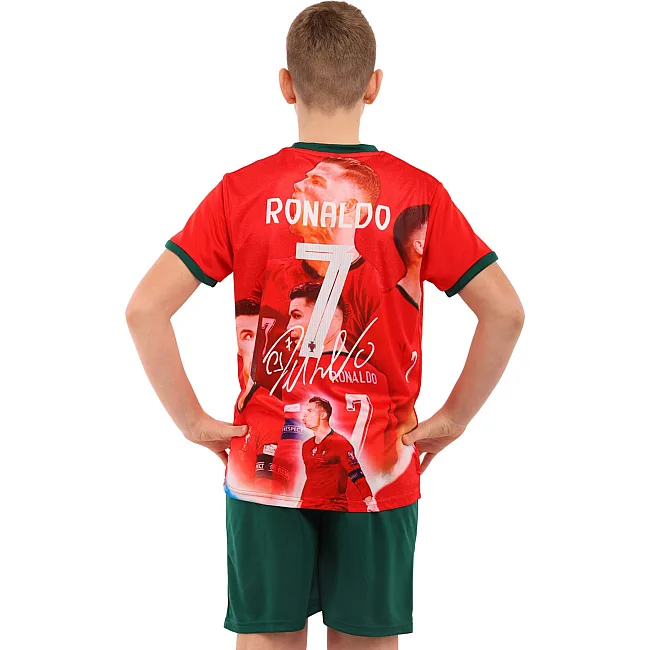 Дитяча футбольна форма RONALDO 7 SP-SPORT CO-7362 (Червоно-зелений)