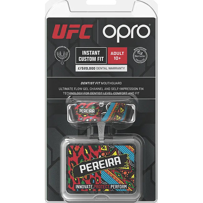 Капа OPRO UFC Fighter Collection Alex Pereira взрослая (возраст 11+) Black (art.102529006)