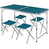Стол раскладной NILS CAMP NC1633 с 4 стульями, синий