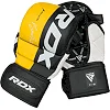 Тренувальні рукавиці RDX GRAPPLING GLOVES REX T6 PLUS чорний, жовтий, білий