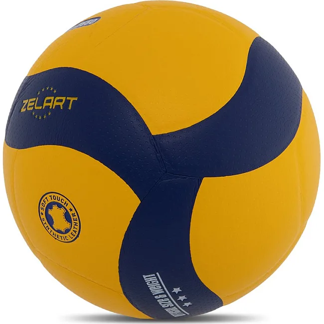 Волейбольный мяч
 ZELART
 VB-7550 №5 PU (Желтый-синий)