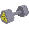 Гантель цельная с полиуретановым покрытием 1штука ZELART TA-2678-7 1шт 7кг