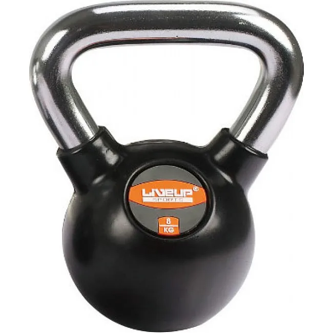 Гиря RUBBER KETTEL DUMBELL чорний 8кг