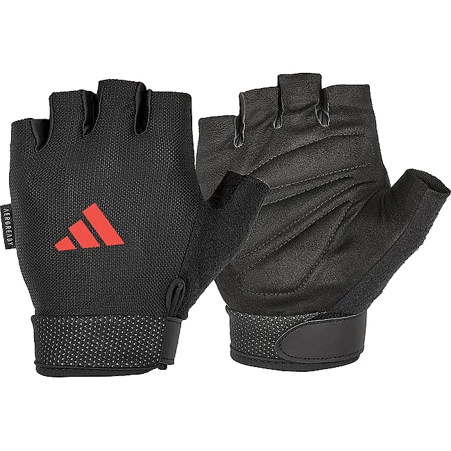 Перчатки для тренинга Adidas Essential Adjustable Gloves черный, красный S