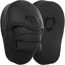 Лапа боксерская изогнутая тренировочная кожа HARD TOUCH BO-4231 19x5x25см 2штуки (Черный)